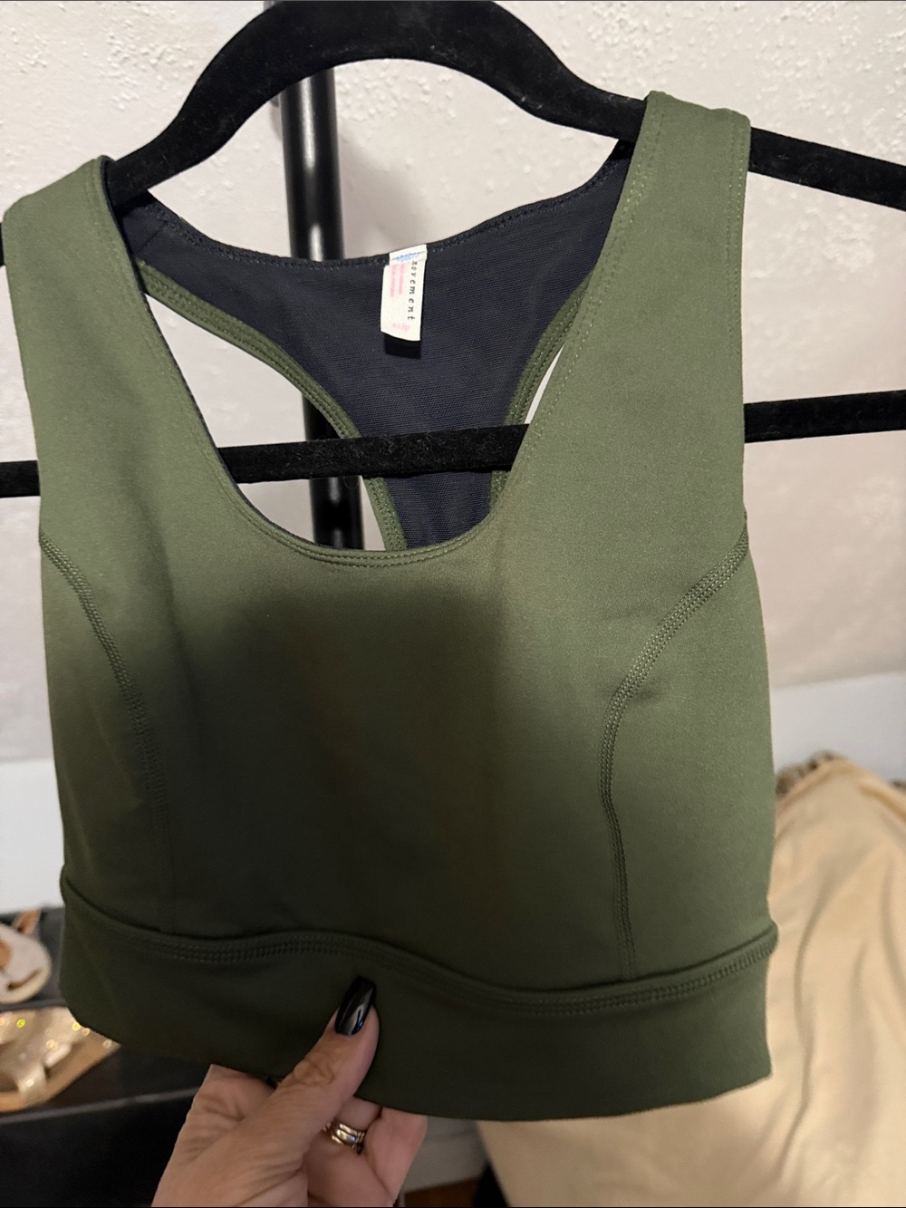 FP Movement by Free People Olive Green Racerback Sports Bra